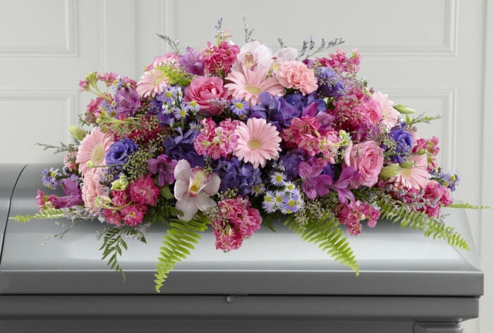 Glorious Garden Casket Flowers